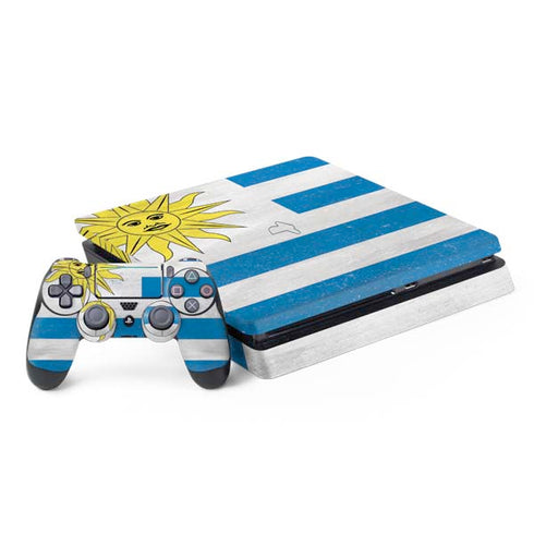 Uraguay Flag Distressed PlayStation PS4 Skins